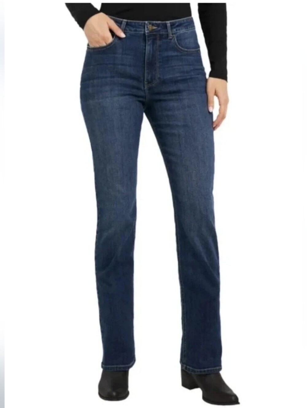 NEW! Wrangler Dark Blue Wash High Rise Bootcut Jeans Multiple Sizes